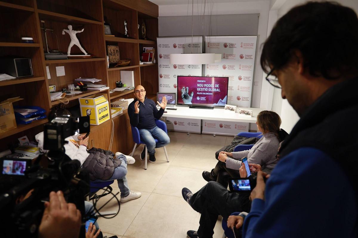 Vicent Molines, en la presentació davant els mitjans de comunicació