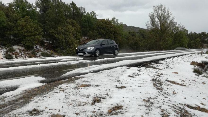 Fuerte granizada en Teruel