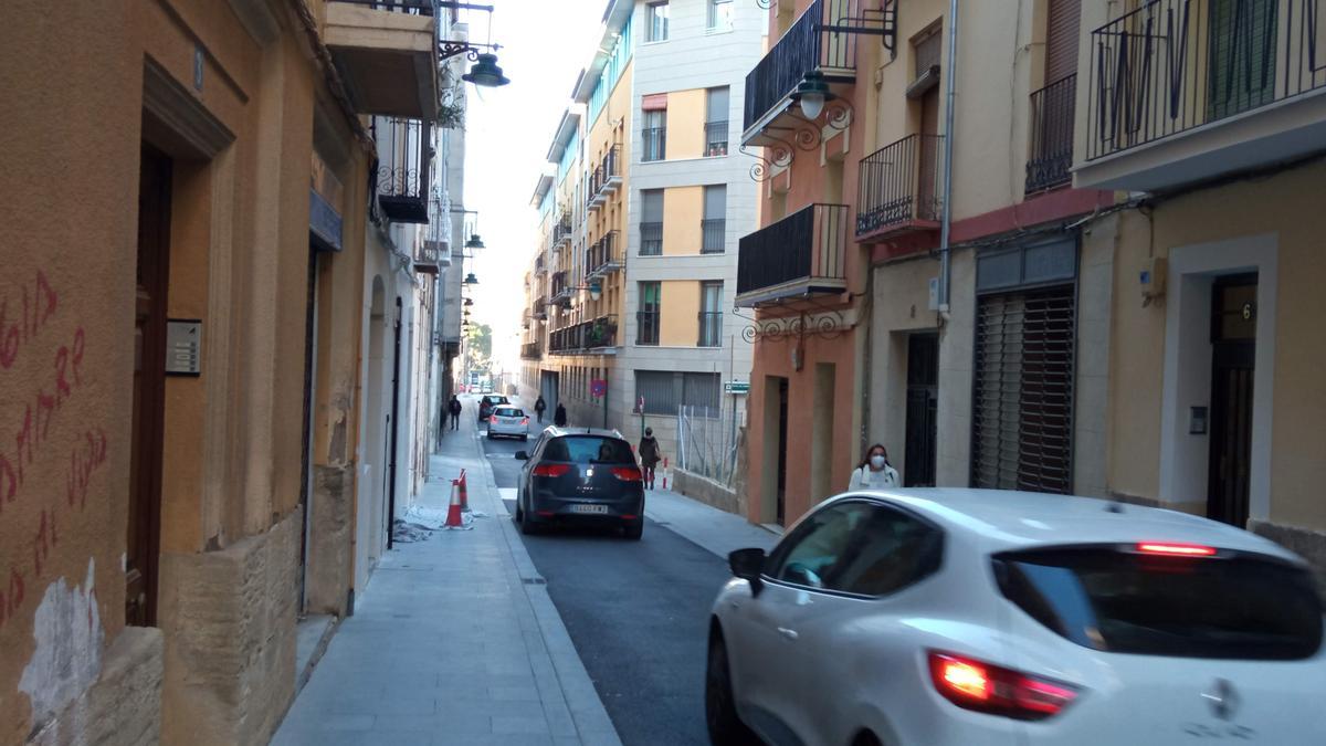 Calle San Jaime, en Alcoy.