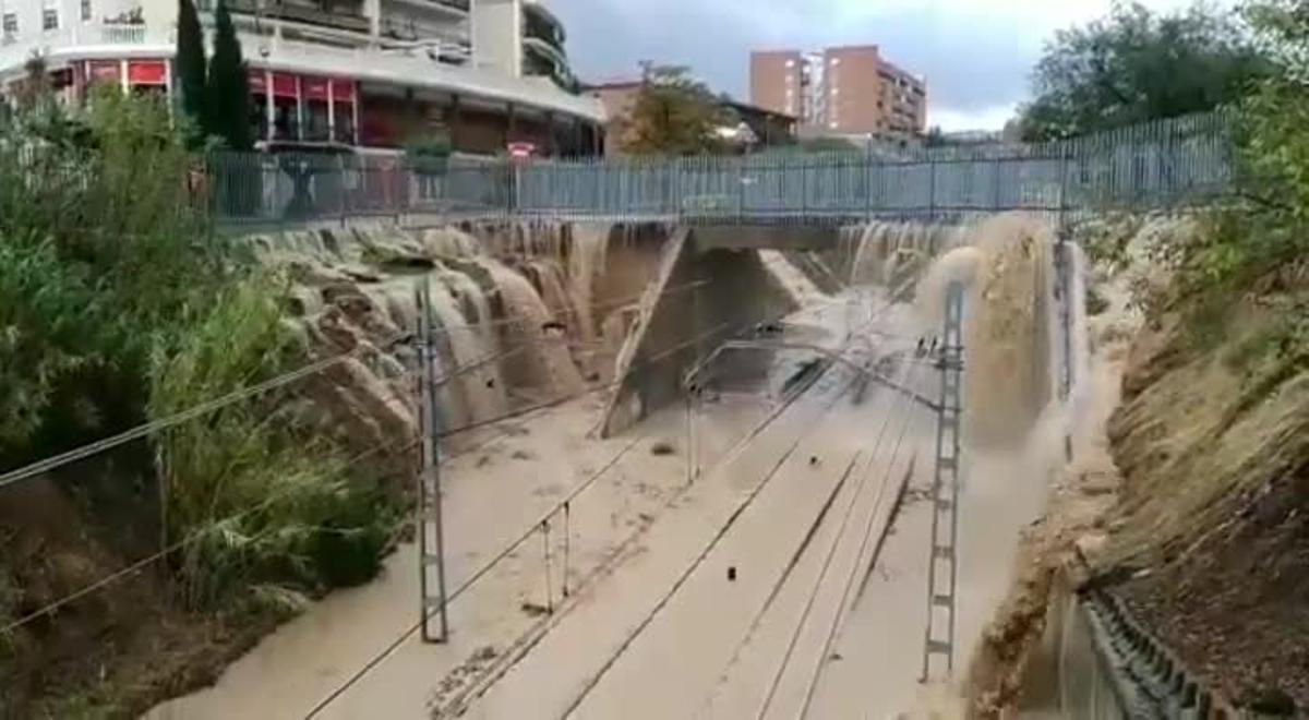 Inundaciones en Arganda del rey (Madrid) por el temporal