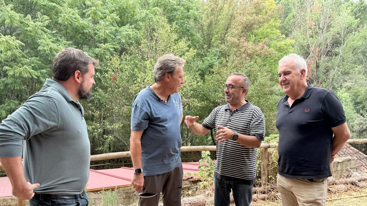 Miguel Ángel Morales, en su visita a Hernán Pérez.