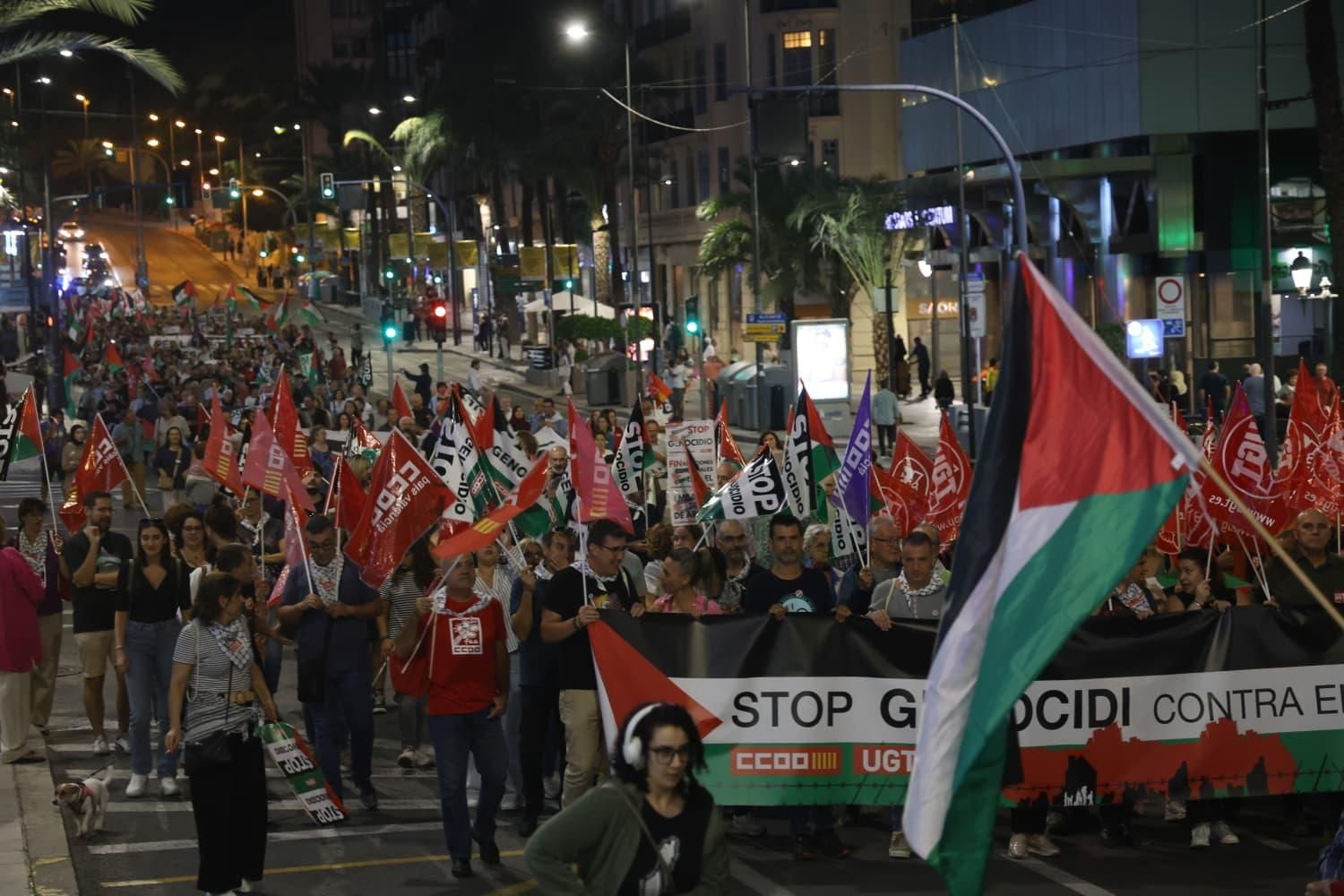 Alicante alza la voz por Palestina en una jornada de movilizaciones
