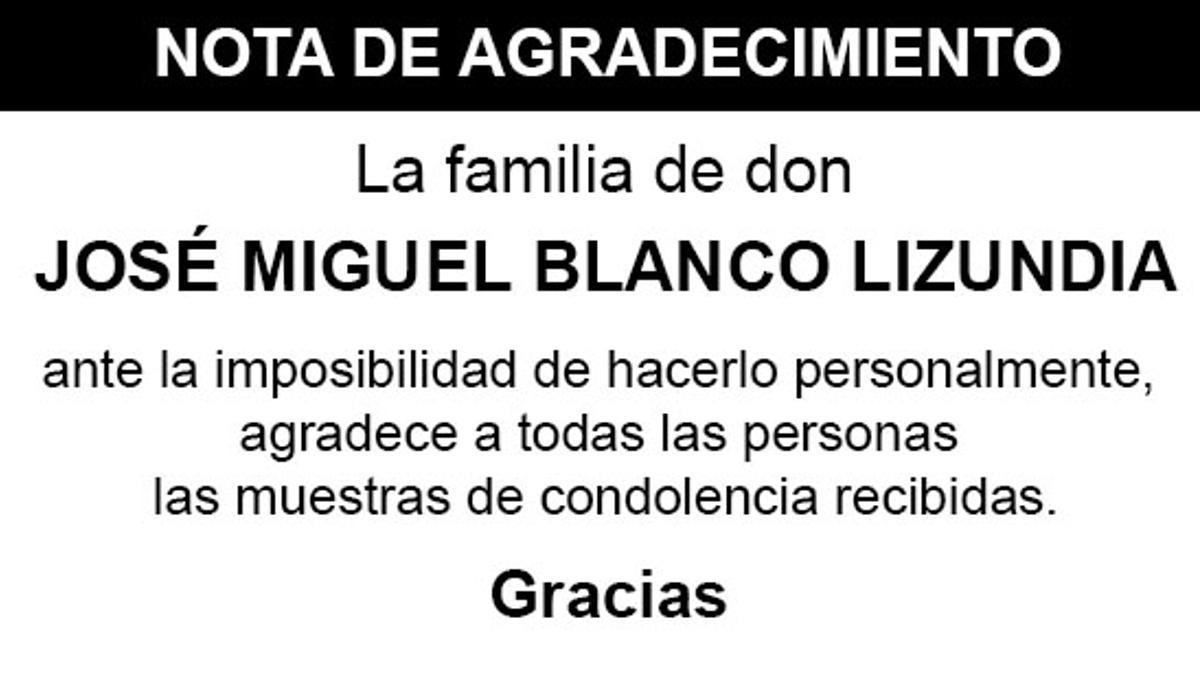 Nota José Miguel Blanco Lizundia