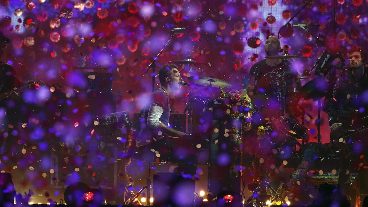 Actuación de Coldplay en el Brit Awards el pasado 11 de mayo.