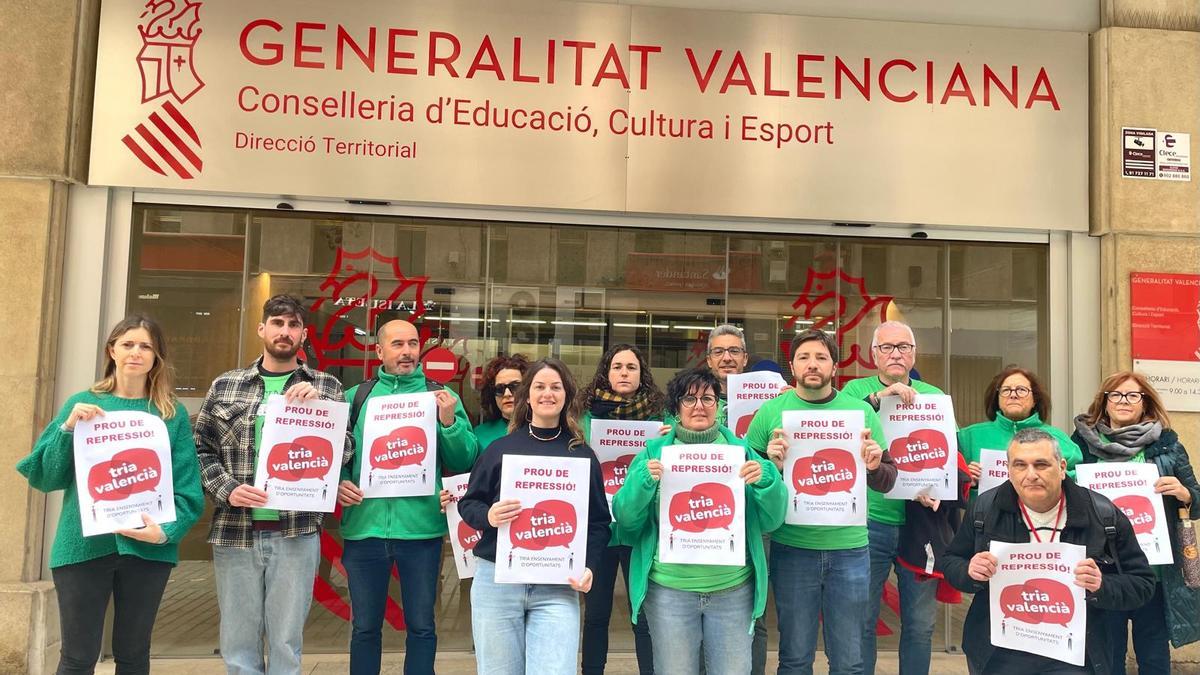 Concentración del Stepv en Alicante contra la "represión" por el valenciano, en imagen de archivo