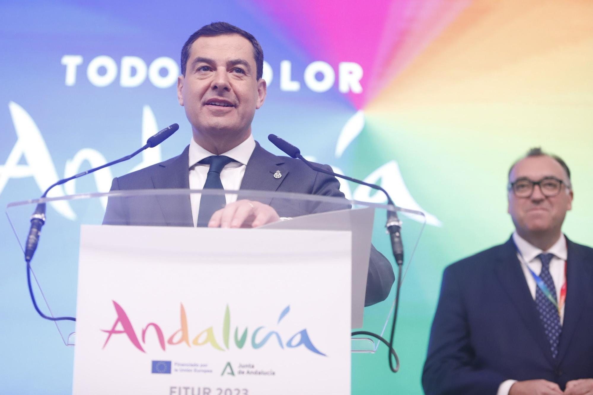 Inauguración del pabellón de Andalucía en la Feria de Turismo Fitur 2023