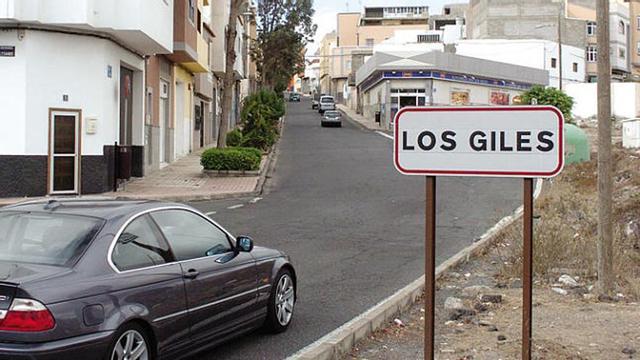 Imagen de la entrada al barrio de Los Giles, en la capital grancanaria.