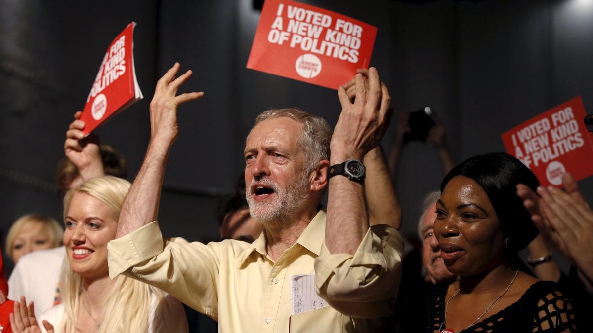 Jeremy Corbyn, participa en una manifestación en Londres