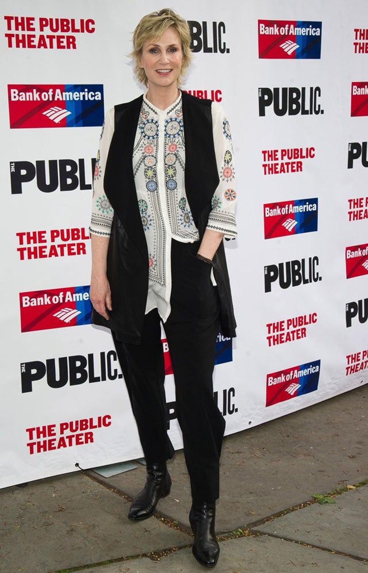Jane Lynch en la gala anual del Public Theater en Nueva York