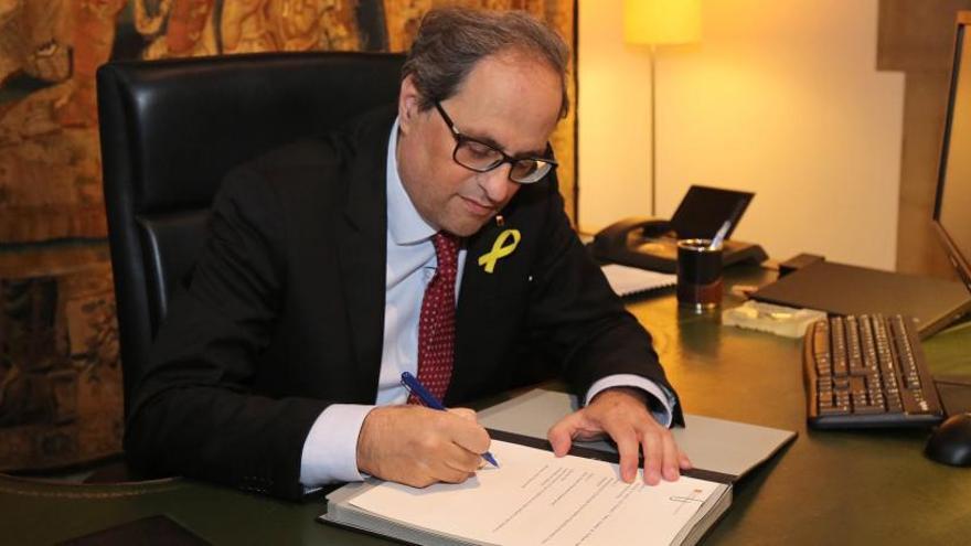 Quim Torra, en su despacho.