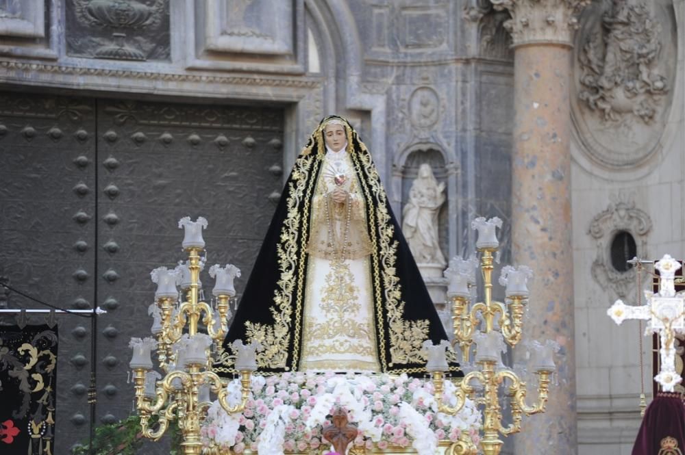 Coronación de la Virgen de la Soledad en la plaza Belluga
