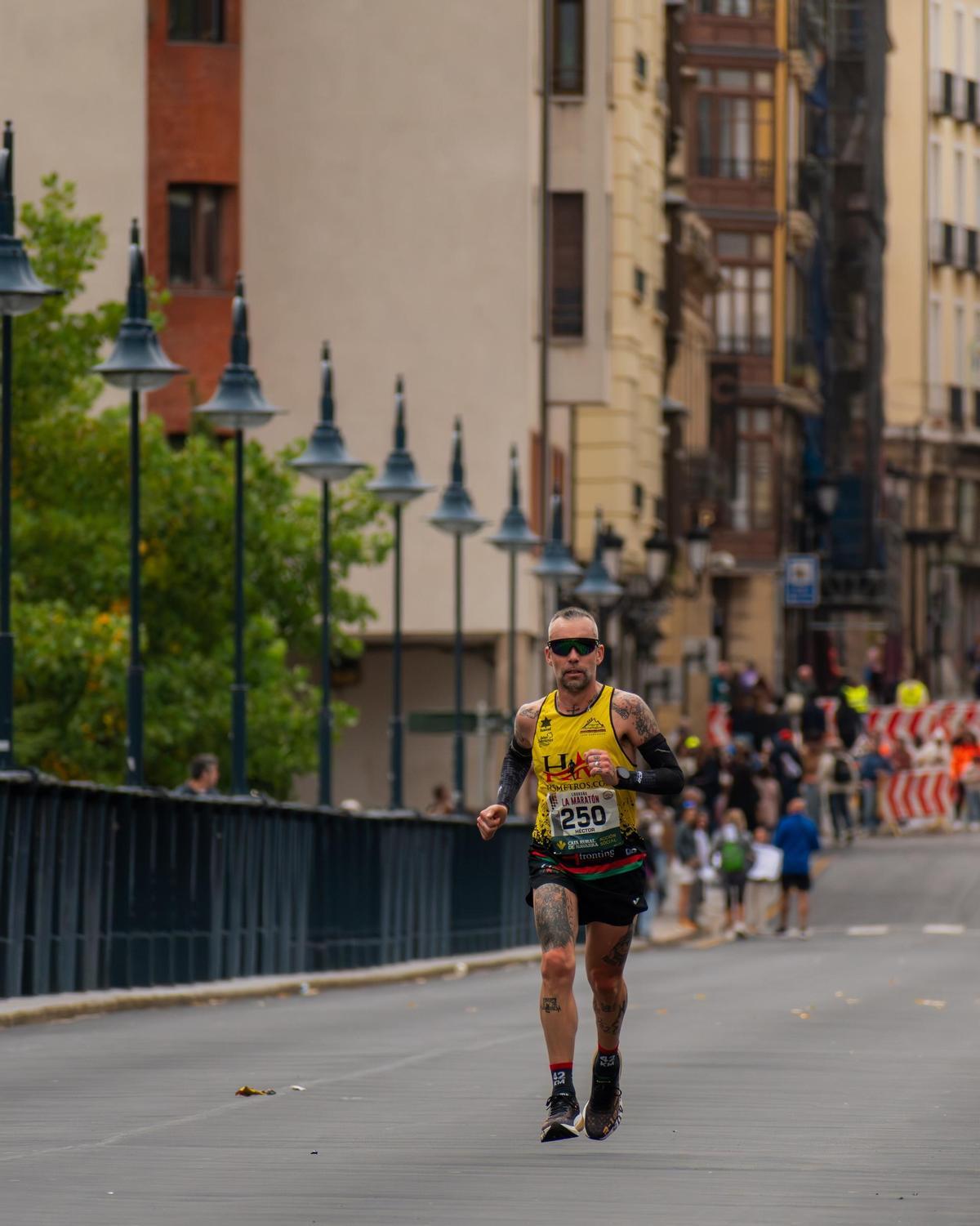 El lavianés, en la maratón de Logroño.