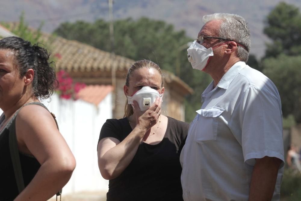 Incendio en una chatarrería de La Unión