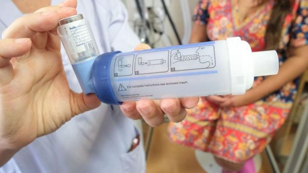 Imagen de uno de los inhaladores y cámaras que se usan para administrar la medicación. | AXEL ÁLVAREZ
