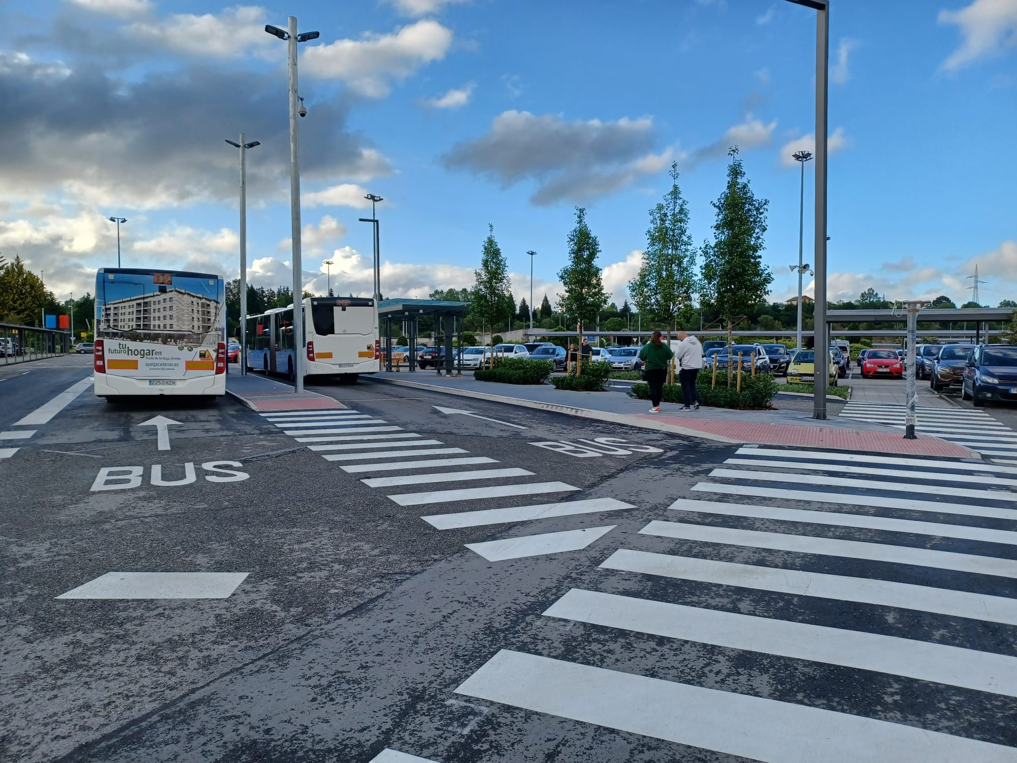 Cambios en Parque Principado: así está quedando la nueva parada de autobuses del gran centro de Siero