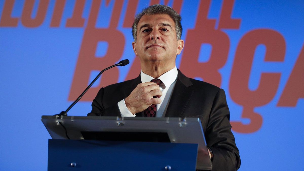 Joan Laporta, durante un acto