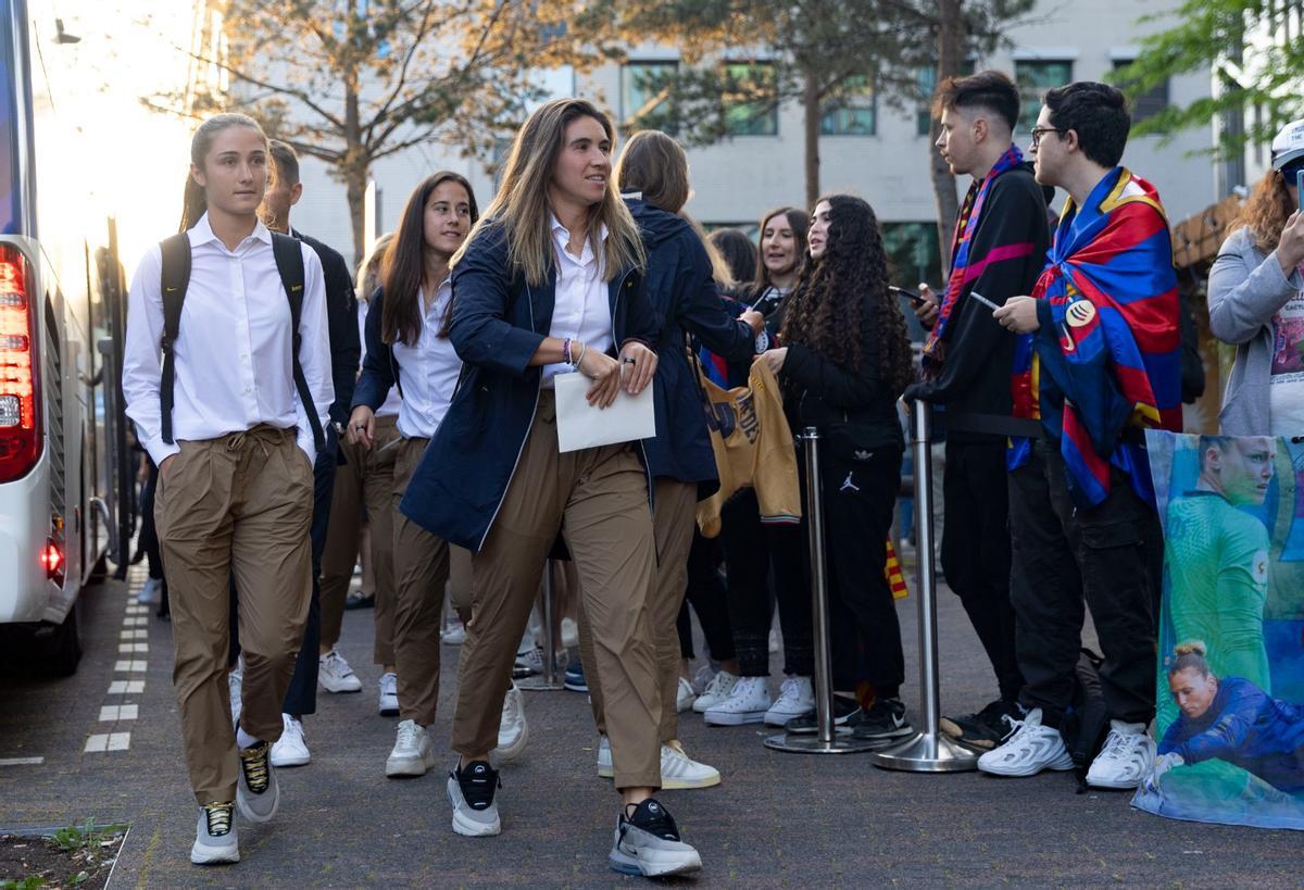 Así fue la llegada a Eindhoven del FC Barcelona