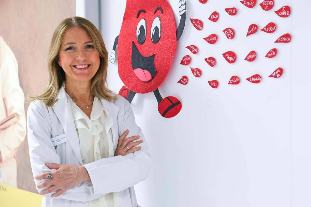 María Jesús Pascual, jefa de la Sección de Trasplante Hematopoyético del Hospital Regional