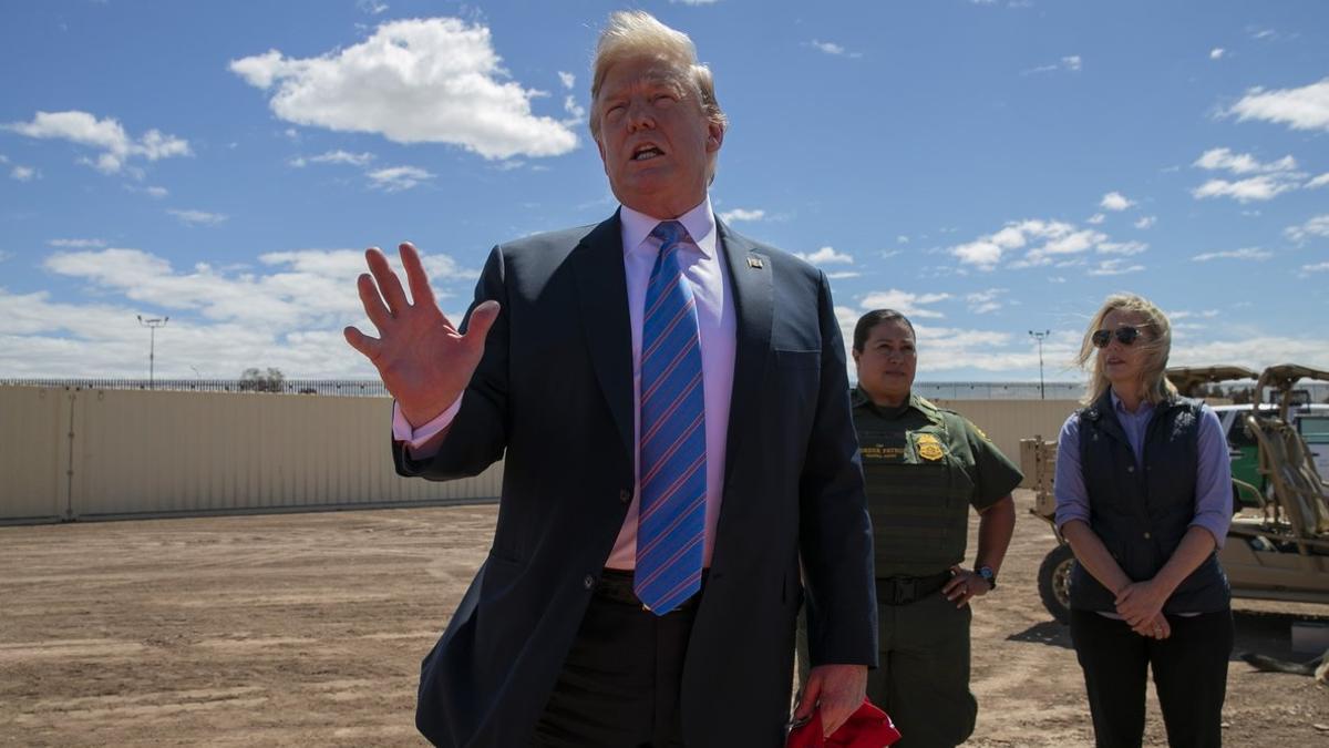 Trump en la frontera con México