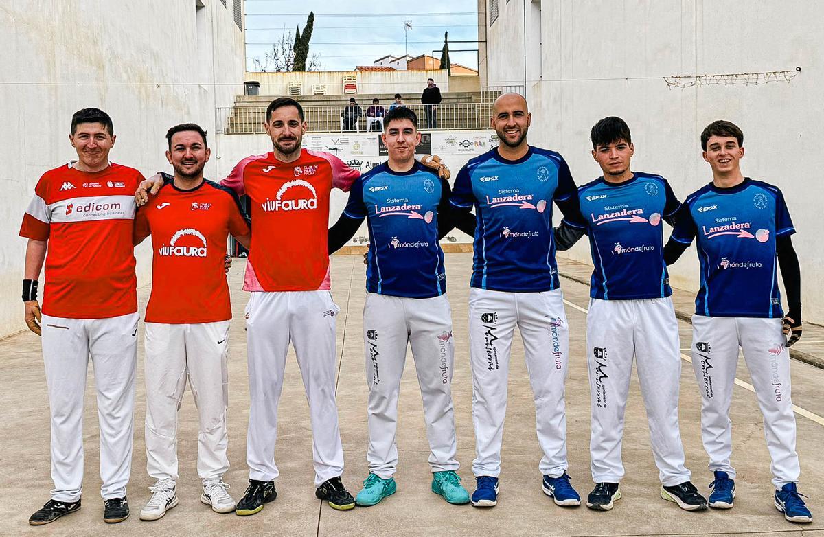 Lanzadera Montserrat, de blau, va vèncer, al CPV Faura A en la 7ª Copa de galotxa.