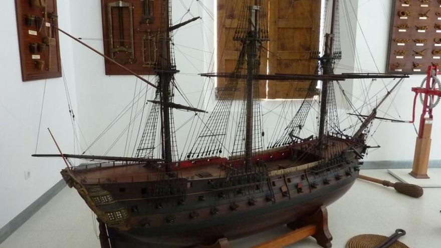 Reconstrucción para fines expositivos del navío de línea Septentrión, que sirvió de modelo a la serie construida con el sistema inglés de Jorge Juan.