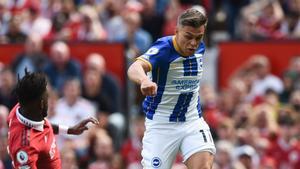 Leandro Trossard, en el partido de Premier frente al Manchester United