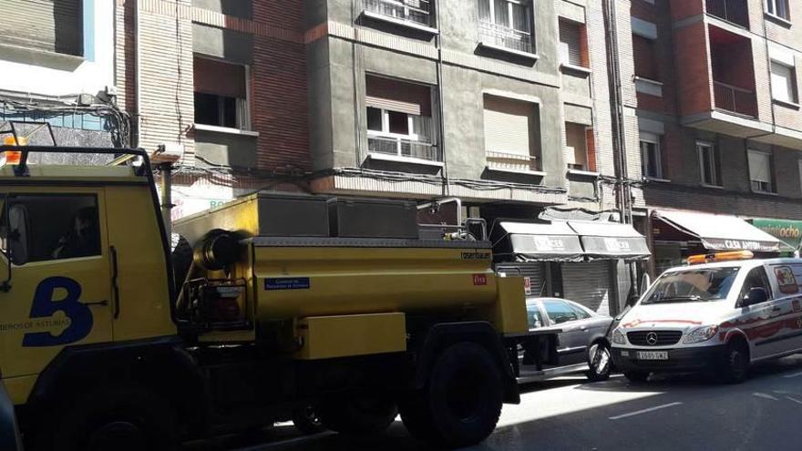 Alarma en el centro de Mieres por una sartén quemada