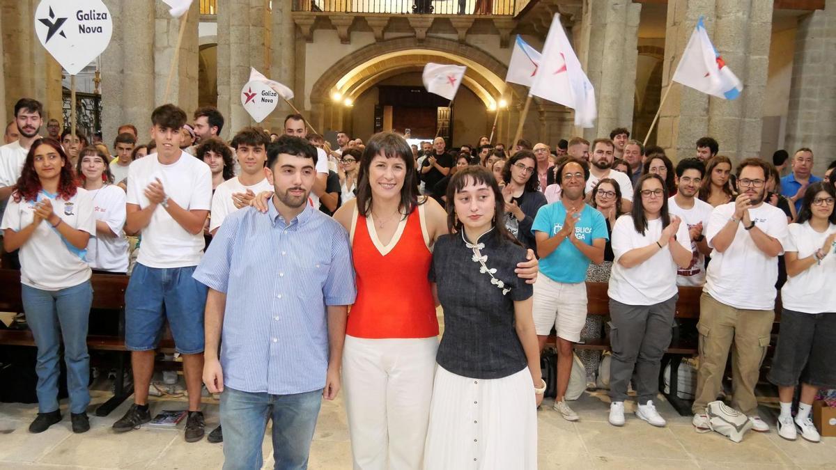 Acto de Galiza Nova el pasado día 24 de julio, con Ana Pontón en el centro.