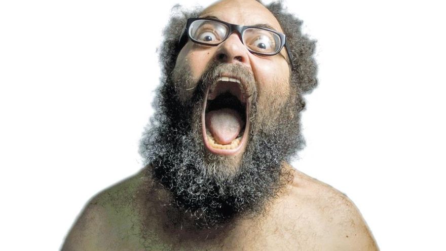 El cómico Ignatius Farray, profiriendo su iconfundible "grito sordo".