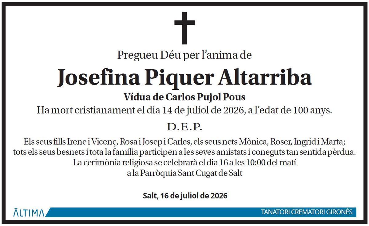 Josefina Piquer Altarriba.