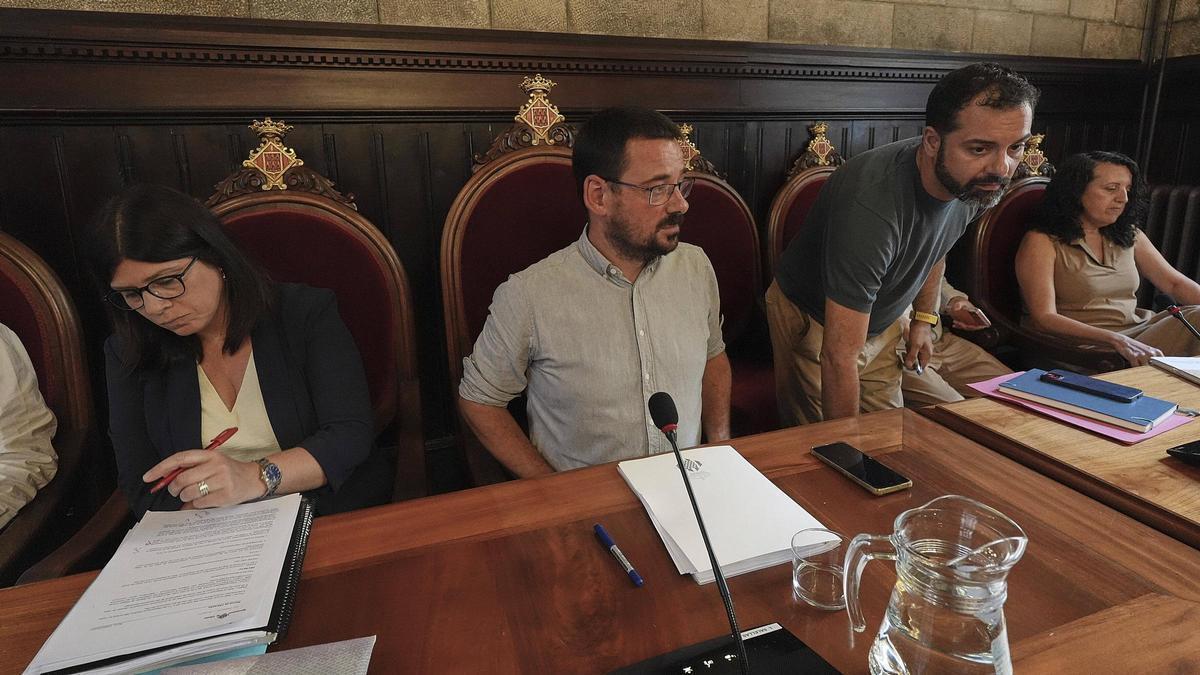 Imatge del darrer ple municipal a l'Ajuntament de Girona