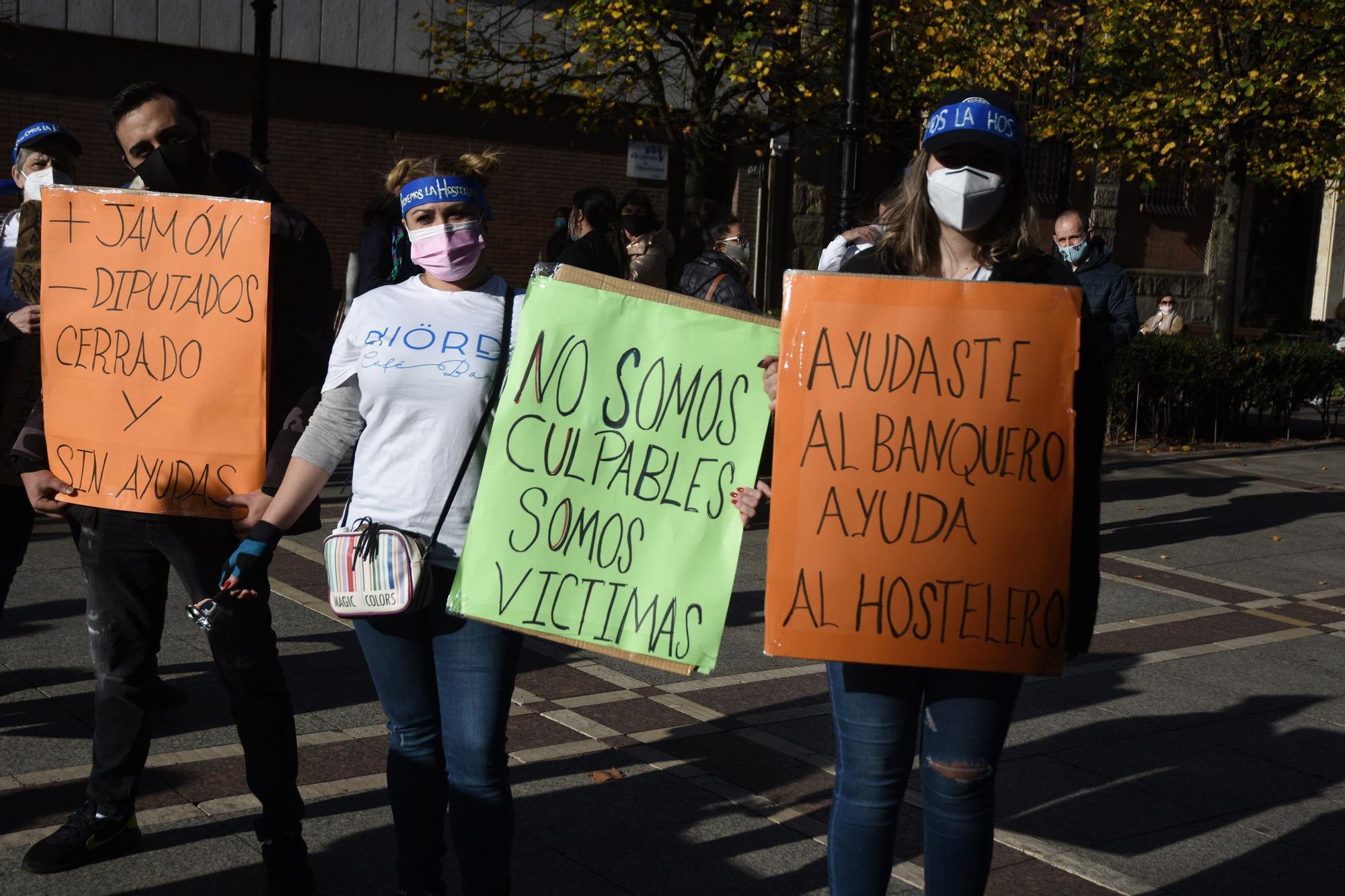 Manifestación de la hostelería en Gijón