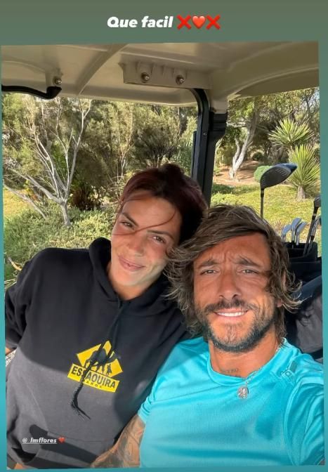 Laura Matamoros y Antonio Revilla tras una partida de golf