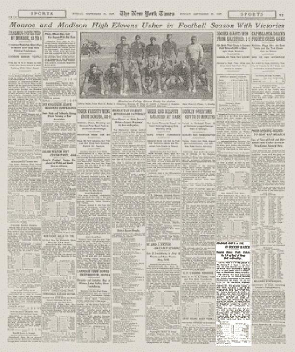 The New York Times page that tells the celebration of Galicia SC - Real Madrid.