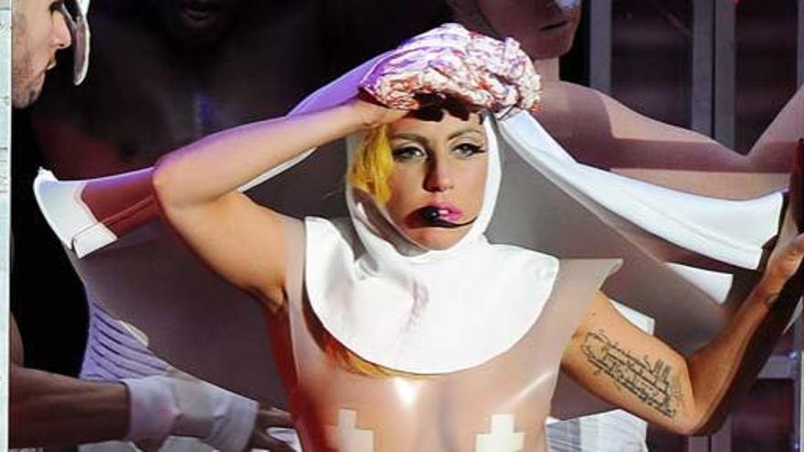 La cantante Lady Gaga durante un concierto.