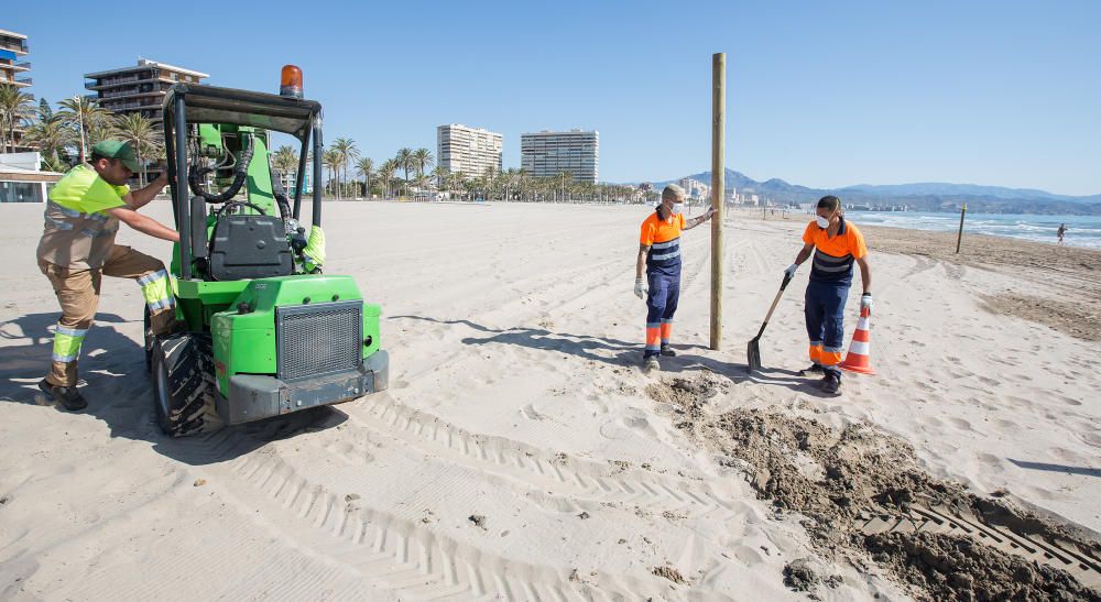 Alicante toma medidas en sus playas para pasar a la Fase 2.