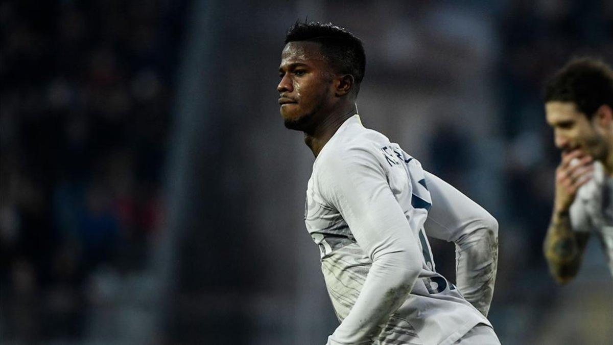 Keita Baldé en acción con el Inter