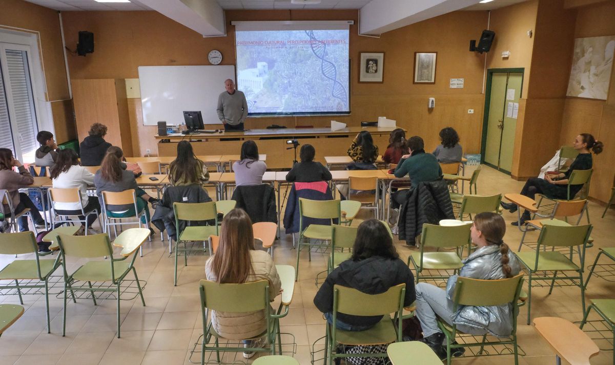 Una clase de un intituto de Elche
