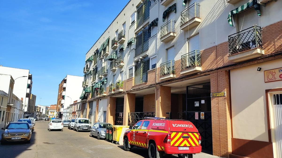 Calle Juan Casado, donde se ha producido el incendio