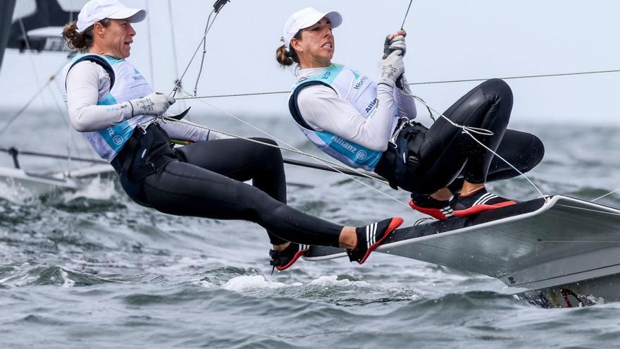 Echegoyen y Barceló, durante una competición. // FDV