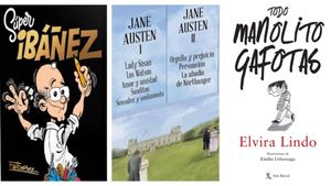 Los packs Súper Ibáñez, Jane Austen y Todo Manolito Gafotas.
