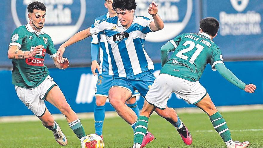 Un momento del partido jugado ayer en Abegondo.