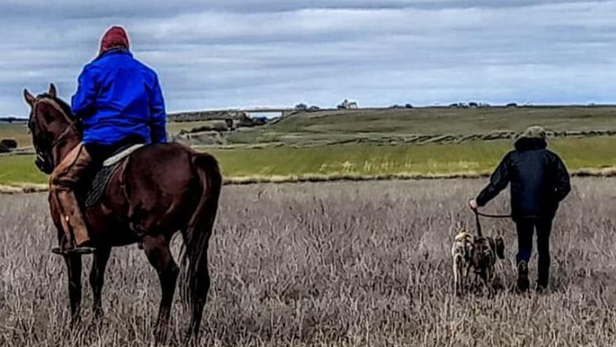 Dos momentos de la final disputada ayer en Granja de Moreruela. | LOZ