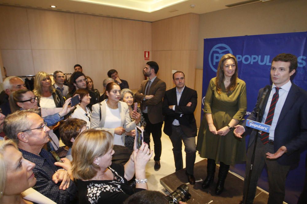 Visita del líder del PP, Pablo Casado, a Girona.