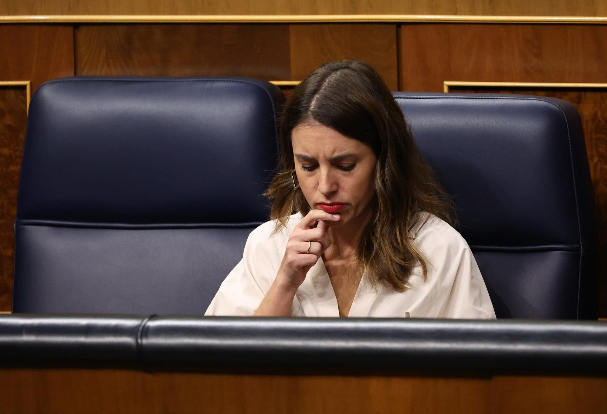 Irene Montero, en una sesión en el Congreso de los Diputados. EDUARDO PARRA