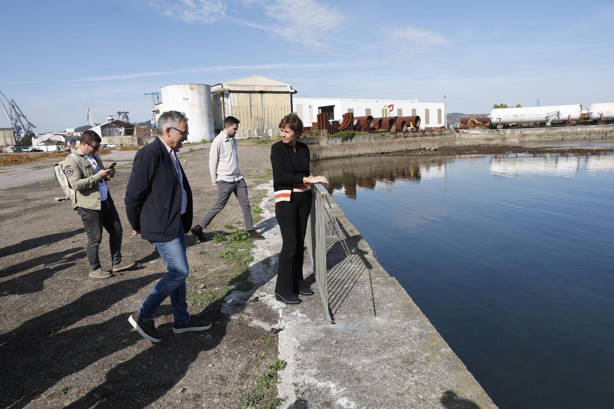 Así avanzan los trabajos en los terrenos de Naval Gijón (en imágenes)