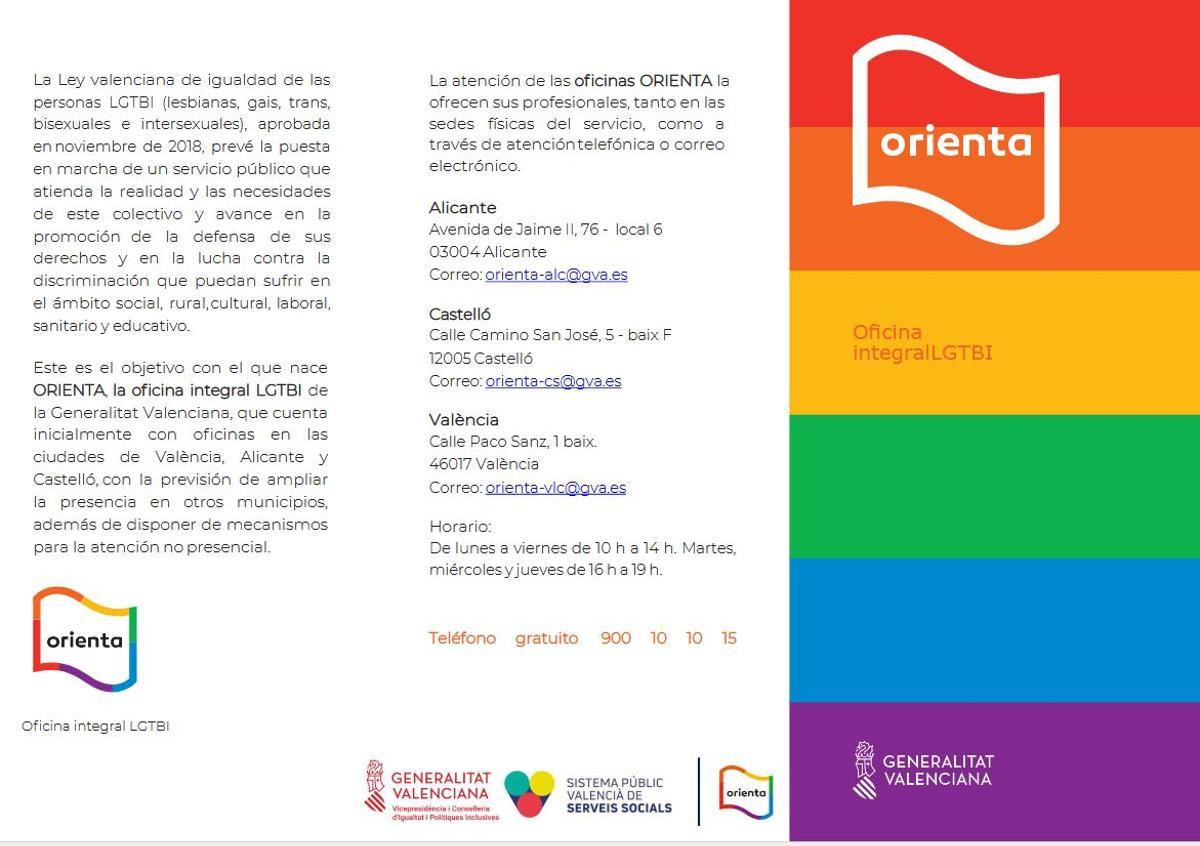 El folleto del proyecto valenciano de igualdad