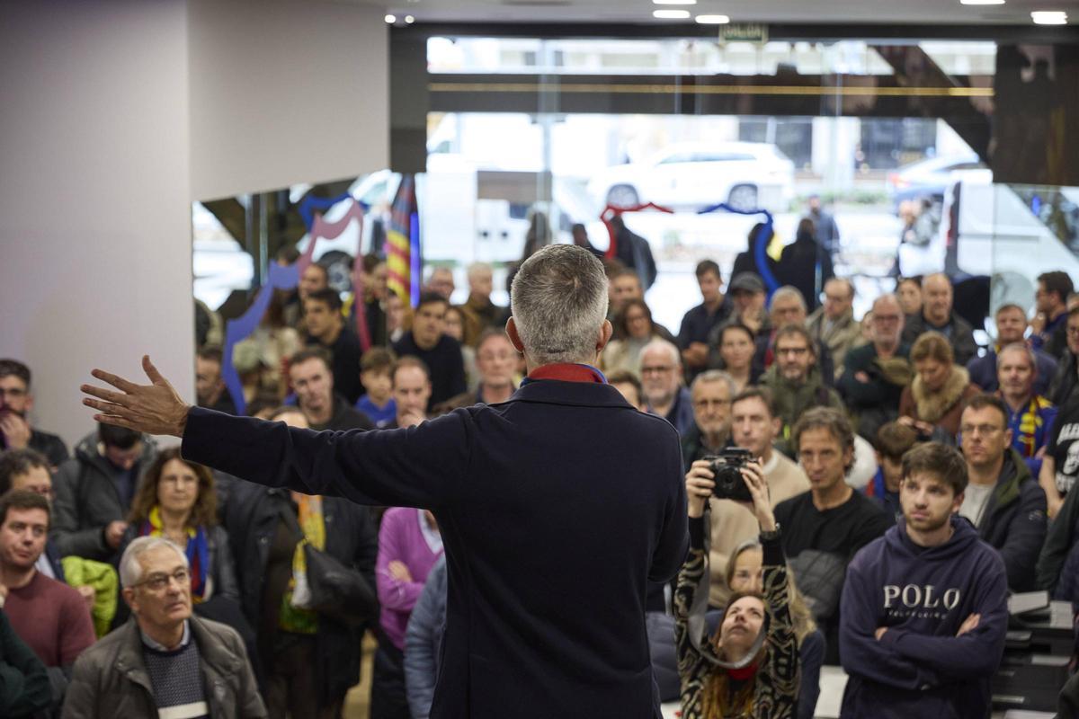 Víctor Font, en su discurso en la sede de 'Nosaltres' el pasado sábado