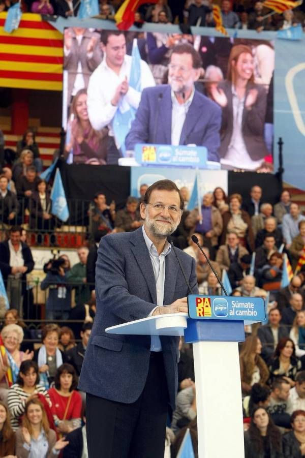 Las imágenes del mitin de la coalición PP-PAR en Zaragoza