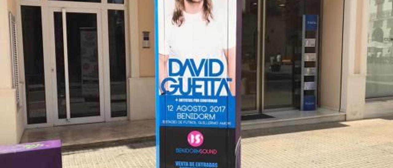 La publicidad del concierto criticada por el PP de Gandia.